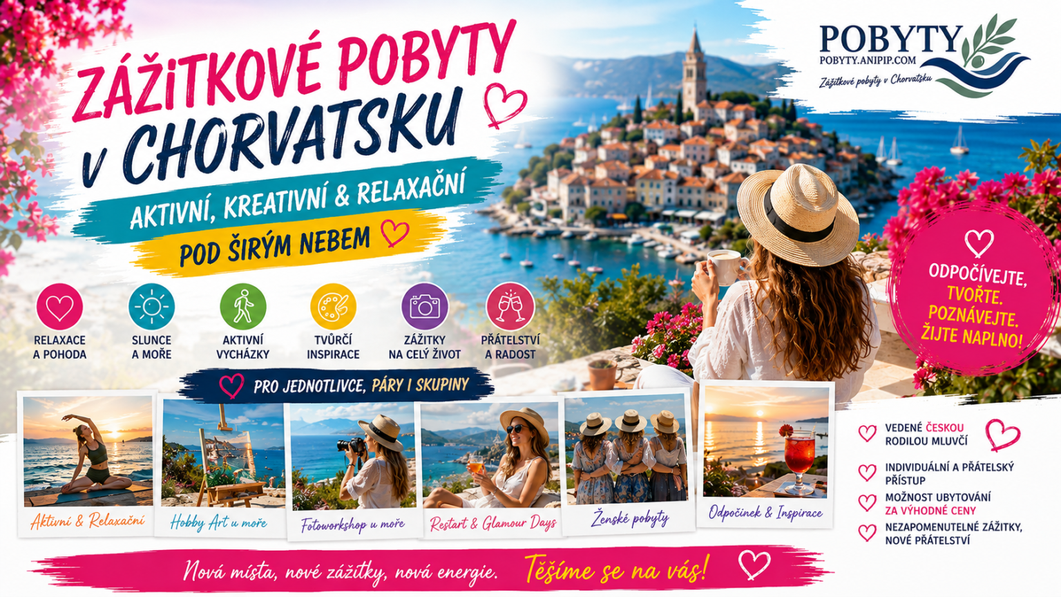 Zážitkové pobyty v Chorvatsku